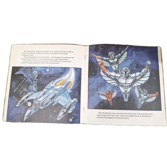 1987 SilverHawks: The Menace Of Mon Star Vintage PlayValue Book - Picture 4 of 5